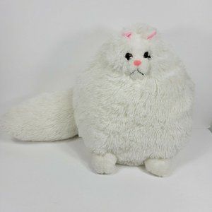 Winsterch White Fat Cat Super Soft Plush Fluffy Cuddly Stuffed Toy 12 Inch